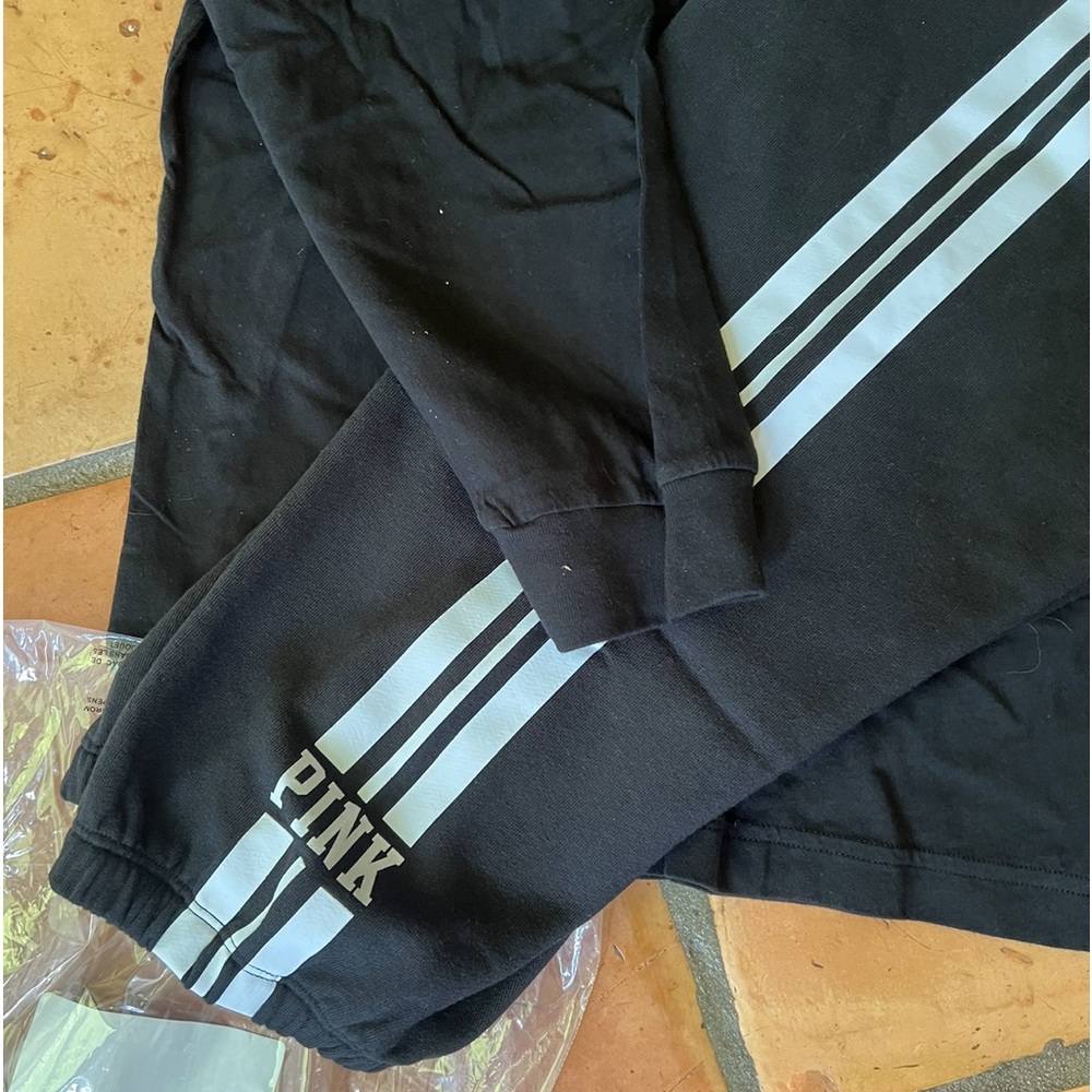 Vs pink classic pants long sleeve campus ringer tee shirt black xxl - Picture 10 of 12